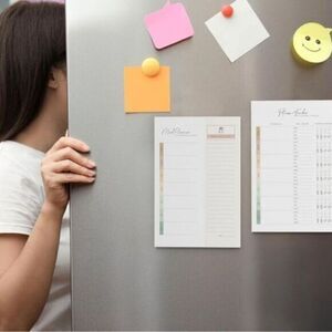 NWT Meal Planner/Grocery List & Fitness Tracker Notebook 6”x9” Weekly Planner
